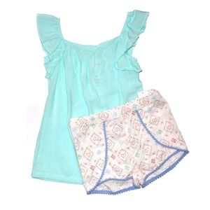 Toughskins Girls Blouse & Shorts